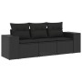 Set de sofás de jardín con cojines 3 pzas ratán sintético negro de , Conjuntos de jardín - Ref: Foro24-3254592, Precio: 239,2...