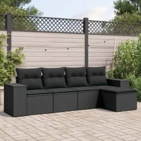 Set de muebles de jardín 5 pzas y cojines ratán sintético negro de , Conjuntos de jardín - Ref: Foro24-3254822, Precio: 345,9...