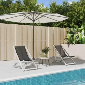 Sillas de playa plegables 2 unidades aluminio y textilene gris de , Sillas de jardín - Ref: Foro24-360167, Precio: 120,76 €, ...