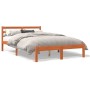 Estructura de cama madera maciza pino marrón cera 150x200 cm de , Camas y somieres - Ref: Foro24-844146, Precio: 99,27 €, Des...