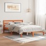 Estructura de cama madera maciza pino marrón cera 150x200 cm de , Camas y somieres - Ref: Foro24-844146, Precio: 99,27 €, Des...
