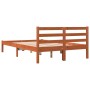 Estructura de cama madera maciza pino marrón cera 150x200 cm de , Camas y somieres - Ref: Foro24-844146, Precio: 99,27 €, Des...