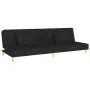 Sofá cama de 2 plazas con dos almohadas tela negro de , Sofás - Ref: Foro24-375889, Precio: 249,15 €, Descuento: %
