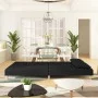 Sofá cama de 2 plazas con dos almohadas tela negro de , Sofás - Ref: Foro24-375889, Precio: 249,15 €, Descuento: %