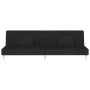 Sofá cama de 2 plazas con dos almohadas tela negro de , Sofás - Ref: Foro24-375889, Precio: 249,15 €, Descuento: %