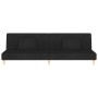 Sofá cama de 2 plazas con dos almohadas tela negro de , Sofás - Ref: Foro24-375889, Precio: 253,50 €, Descuento: %