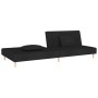 Sofá cama de 2 plazas con dos almohadas tela negro de , Sofás - Ref: Foro24-375889, Precio: 253,50 €, Descuento: %