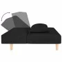 Sofá cama de 2 plazas con dos almohadas tela negro de , Sofás - Ref: Foro24-375889, Precio: 249,15 €, Descuento: %