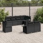 Set de sofás de jardín 8 piezas y cojines ratán sintético negro de , Conjuntos de jardín - Ref: Foro24-3252772, Precio: 591,9...