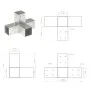 Conector de postes en forma de X metal galvanizado 71x71 mm de vidaXL, Postes de cerca - Ref: Foro24-145459, Precio: 26,26 €,...