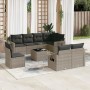 Set de muebles de jardín 9 pzas y cojines ratán sintético gris de , Conjuntos de jardín - Ref: Foro24-3252787, Precio: 628,32...