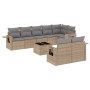 Set de sofás de jardín 9 pzas con cojines ratán sintético beige de , Conjuntos de jardín - Ref: Foro24-3252766, Precio: 654,4...