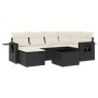 Set de comedor de jardín 7 pzas y cojines ratán sintético negro de , Conjuntos de jardín - Ref: Foro24-3252803, Precio: 428,5...