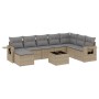 Set de sofás de jardín 9 pzas con cojines ratán sintético beige de , Conjuntos de jardín - Ref: Foro24-3252906, Precio: 581,2...