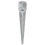 Erdspieße 12 Stück silber verzinkter Stahl 10x10x76 cm von vidaXL, Spikes zur Verankerung im Boden - Ref: Foro24-145421, Prei...