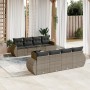 Set de muebles de jardín 9 pzas y cojines ratán sintético gris de , Conjuntos de jardín - Ref: Foro24-3253487, Precio: 588,82...