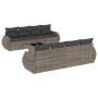 Set de muebles de jardín 9 pzas y cojines ratán sintético gris de , Conjuntos de jardín - Ref: Foro24-3253487, Precio: 588,82...