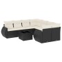Set de sofás de jardín 8 piezas y cojines ratán sintético negro de , Conjuntos de jardín - Ref: Foro24-3253493, Precio: 566,3...