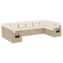 Juego de sofás jardín con cojines beige 10 pzas ratán sintético de , Conjuntos de jardín - Ref: Foro24-3253005, Precio: 664,4...