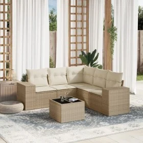 Juego de sofás jardín con cojines 6 pzas ratán sintético beige de , Conjuntos de jardín - Ref: Foro24-3254895, Precio: 470,31...