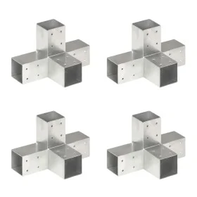 Conectores de postes en X 4 uds metal galvanizado 71x71 mm de vidaXL, Postes de cerca - Ref: Foro24-145460, Precio: 71,35 €, ...