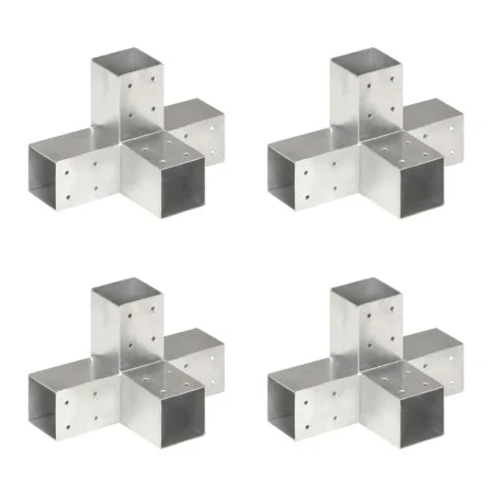 Conectores de postes en X 4 uds metal galvanizado 71x71 mm de vidaXL, Postes de cerca - Ref: Foro24-145460, Precio: 71,35 €, ...