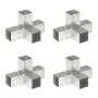 Conectores de postes en X 4 uds metal galvanizado 71x71 mm de vidaXL, Postes de cerca - Ref: Foro24-145460, Precio: 71,35 €, ...
