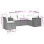 Set de muebles de jardín 5 pzas y cojines ratán sintético negro de , Conjuntos de jardín - Ref: Foro24-3222565, Precio: 321,5...