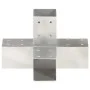 Conectores de postes en X 4 uds metal galvanizado 71x71 mm de vidaXL, Postes de cerca - Ref: Foro24-145460, Precio: 71,35 €, ...