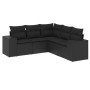 Set de muebles de jardín 5 pzas y cojines ratán sintético negro de , Conjuntos de jardín - Ref: Foro24-3222544, Precio: 372,8...