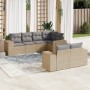 Set sofás de jardín 7 piezas y cojines ratán sintético beige de , Conjuntos de jardín - Ref: Foro24-3222808, Precio: 506,11 €...