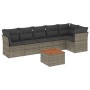 Set de sofás de jardín 7 piezas con cojines ratán PE gris de , Conjuntos de jardín - Ref: Foro24-3223652, Precio: 401,21 €, D...