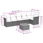 Set de sofás de jardín 7 piezas con cojines ratán PE gris de , Conjuntos de jardín - Ref: Foro24-3223652, Precio: 401,21 €, D...