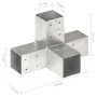 Conectores de postes en X 4 uds metal galvanizado 71x71 mm de vidaXL, Postes de cerca - Ref: Foro24-145460, Precio: 71,35 €, ...