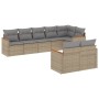 Juego de sofás de jardín con cojines beige 8 pzas ratán PE de , Conjuntos de jardín - Ref: Foro24-3258552, Precio: 543,16 €, ...