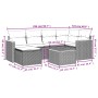Set de comedor de jardín 7 pzas y cojines ratán sintético negro de , Conjuntos de jardín - Ref: Foro24-3258584, Precio: 406,6...