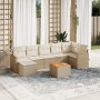 Juego de sofás de jardín con cojines beige 8 pzas ratán PE de , Conjuntos de jardín - Ref: Foro24-3258600, Precio: 501,61 €, ...