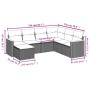 Set de sofás de jardín 7 piezas con cojines ratán PE gris de , Conjuntos de jardín - Ref: Foro24-3258609, Precio: 438,67 €, D...