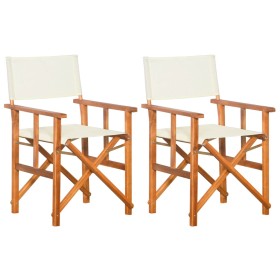 Sillas de director 2 unidades madera maciza de acacia de vidaXL, Sillas de jardín - Ref: Foro24-45946, Precio: 155,46 €, Desc...