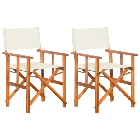 Sillas de director 2 unidades madera maciza de acacia de vidaXL, Sillas de jardín - Ref: Foro24-45946, Precio: 155,46 €, Desc...