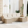 Juego de sofás jardín con cojines 6 pzas ratán sintético beige de , Conjuntos de jardín - Ref: Foro24-3258621, Precio: 414,32...