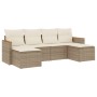 Juego de sofás jardín con cojines 6 pzas ratán sintético beige de , Conjuntos de jardín - Ref: Foro24-3258621, Precio: 414,32...