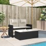 Sillón reclinable de jardín con cojines ratán sintético negro de , Bancos de jardín - Ref: Foro24-365816, Precio: 288,60 €, D...