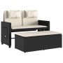 Sillón reclinable de jardín con cojines ratán sintético negro de , Bancos de jardín - Ref: Foro24-365816, Precio: 288,60 €, D...