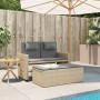 Sillón reclinable de jardín con cojines ratán sintético beige de , Bancos de jardín - Ref: Foro24-365821, Precio: 257,38 €, D...