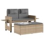 Sillón reclinable de jardín con cojines ratán sintético beige de , Bancos de jardín - Ref: Foro24-365821, Precio: 257,38 €, D...