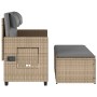 Sillón reclinable de jardín con cojines ratán sintético beige de , Bancos de jardín - Ref: Foro24-365821, Precio: 257,38 €, D...
