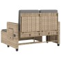 Sillón reclinable de jardín con cojines ratán sintético beige de , Bancos de jardín - Ref: Foro24-365821, Precio: 257,38 €, D...