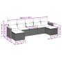 Set de sofás de jardín 7 piezas con cojines ratán PE gris de , Conjuntos de jardín - Ref: Foro24-3258637, Precio: 386,57 €, D...