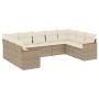 Set de sofás de jardín 9 pzas con cojines ratán sintético beige de , Conjuntos de jardín - Ref: Foro24-3258677, Precio: 644,3...